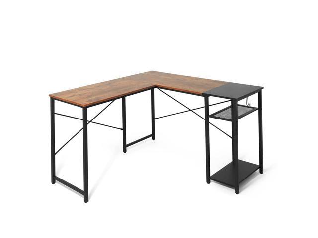 CAPHAUS 51 Inch L-Shaped Desk with 2-Tier Shelves & 220lbs Capacity - Home Office/Gaming/Study Corner Workstation, Easy Assembly, P2 Board,...