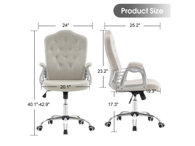BarberPub Adjustable Home Office Chair, Makeup Vanity Lumbar Support Work Chair, Cute Swivel Rolling Nail Station, Ergonomic with Armrest, Computer...