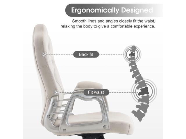 BarberPub Adjustable Home Office Chair, Makeup Vanity Lumbar Support Work Chair, Cute Swivel Rolling Nail Station, Ergonomic with Armrest, Computer...