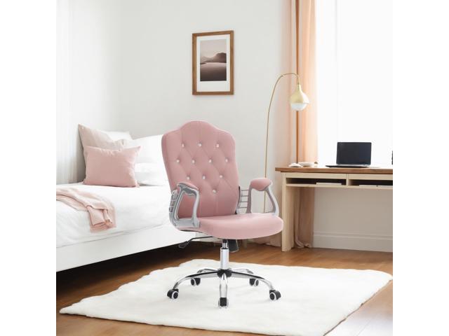 BarberPub Adjustable Home Office Chair, Makeup Vanity Lumbar Support Work Chair, Cute Swivel Rolling Nail Station, Ergonomic with Armrest, Computer...