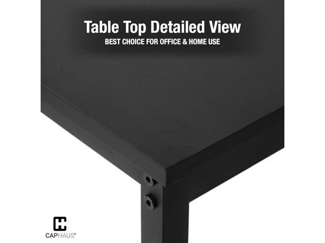 CAPHAUS 32 Inch Modern Computer Desk for Home Office, Gaming & Small Spaces - Easy Assembly, P2 Particle Board, Steel Legs, 220 lbs, Black