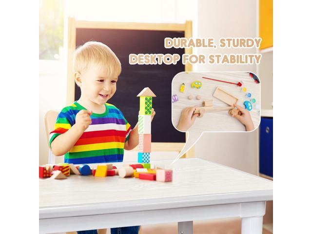Kids Table and Chair Set for Toddlers - Adjustable Activity Center with Non-Slip Legs & Graffiti-Proof Surface Ages 3-12