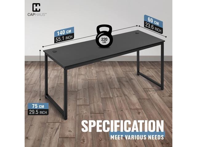 CAPHAUS 55 Inch Computer Desk, Home Office Desk, Modern Work Desk, Writing Desk for Small Space, Simple Desk for Home Use & Office, PC Table,...
