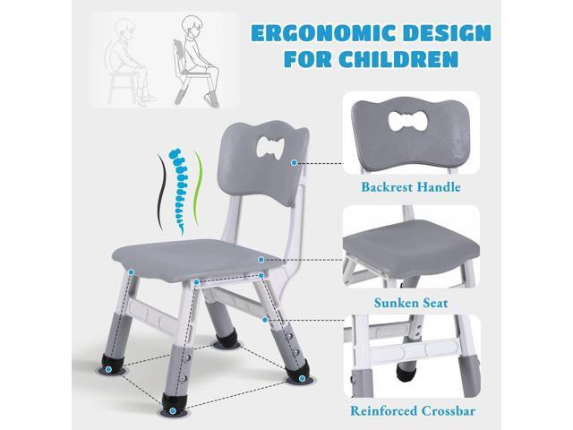 Arlopu Kids Table and 4 Chairs, Height Adjustable Toddler Desk & Chair Set, Anti-Slip Legs, Graffiti Desktop, Children Large Multi-Activity Table...