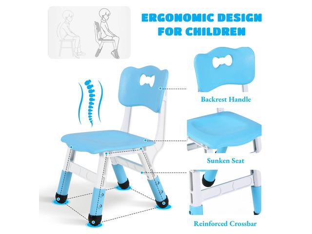 Arlopu Kids Table and 6 Chairs Set, Height Adjustable Graffiti Desk, Preschool Activity Art Craft Table, for Daycare Classroom Home Boys and Girls...