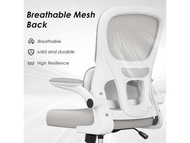 Soohow Office Chair, Mesh Ergonomic Office Chair with Lumbar Support, Comfy Computer Desk Chair with Flip Armrest Rolling Wheels for Home Study...