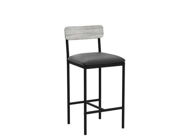 Amyove Bar Stools Set of 2, Upholstered Bar Chairs with Back, 25.5 Inches Kitchen Bar Stools with Footrest, Thick Cushion, Counter Height Barstools...