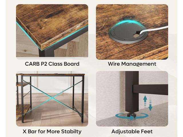 Bestier L Shaped Desk, 95.2 Inch Reversible Corner Computer Desk with Shelves, 2 Person Long Table for Home Office, Large Writing Storage...