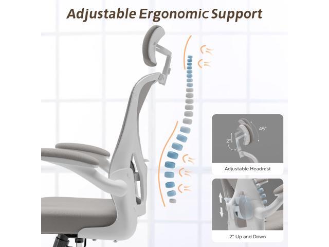 Drafting Chair, Ergonomic Tall Office Chairs for Standing Desk, Home Office Desk Chair with Lumbar Support and Adjustable Flip-up Armrests &...