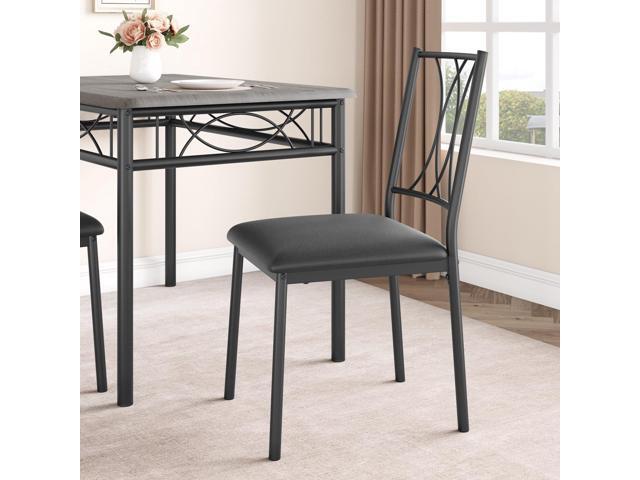 Amyove Dining Table Set for 4, Kitchen Table and Chairs, Dining Room Table Set with 4 Upholstered Chairs, Kitchen Table Set Rectangular Dining...