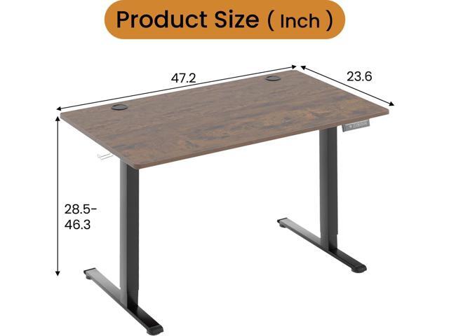 BLKMTY Electric Standing Desk 24'x47' Adjustable Height Computer Desk for Home Office - Ergonomic Sit Stand with Headphone Hook, 20db Noiseless...