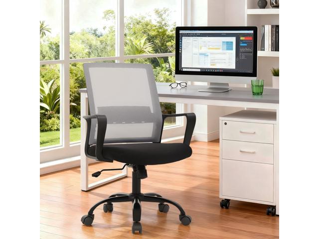 PayLessHere Office Chair Computer Chair Ergonomic Mesh Chair Mid-Back Home Office Swivel Chair Modern Desk Chair with Wheels Armrests Lumbar...