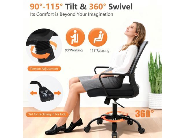 PayLessHere Office Chair Computer Chair Ergonomic Mesh Chair Mid-Back Home Office Swivel Chair Modern Desk Chair with Wheels Armrests Lumbar...