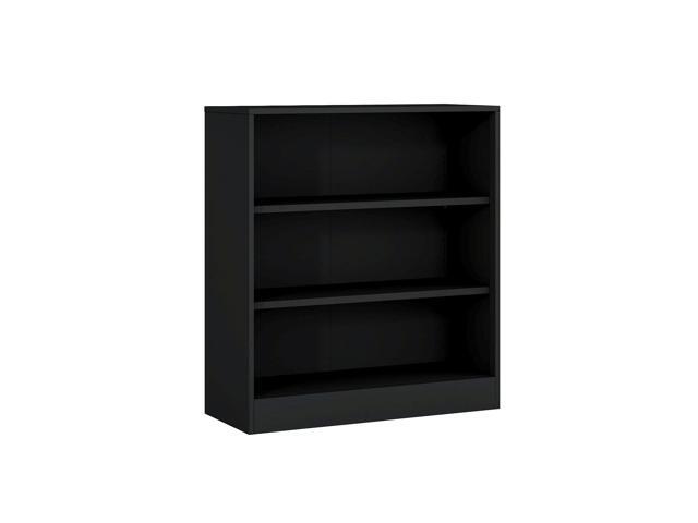 IRONMIX Metal Open Bookcase, 3-Tier Bookshelf with Adjustable Shelves, Black Small Bookcase for Small Places, Curio Cabint Display Case for Home...