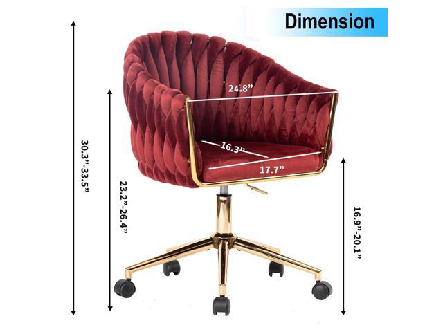Velvet Office Chair, Vanity Chairs with Wheels, 360° Swivel Velvet Home Office Desk Chair, Accent Chair Makeup Vanity Chair for Bedroom, Living...