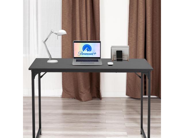 BestOffice Computer Desk,47 inches Home Office Desk Writing Study Table Modern Simple Style PC Desk with Metal Frame,Black