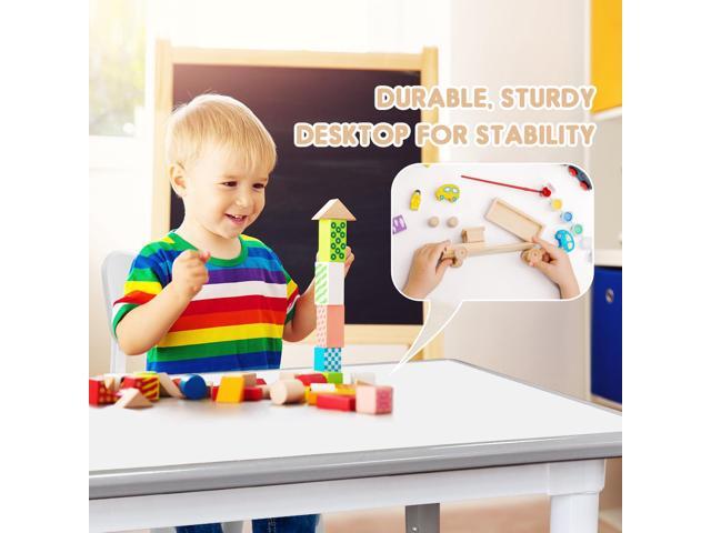 Kids Table and Chair Set for Toddlers - Adjustable Activity Center with Non-Slip Legs & Graffiti-Proof Surface Ages 3-12