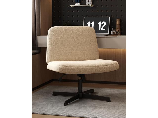 Armless Criss Cross Chair Comfy Office Chair Home Office Desk Chair Computer Chair Vanity Chair for Bedroom, Makeup Room, Living Room Chairs...