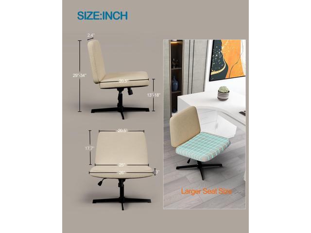 Armless Criss Cross Chair Comfy Office Chair Home Office Desk Chair Computer Chair Vanity Chair for Bedroom, Makeup Room, Living Room Chairs...