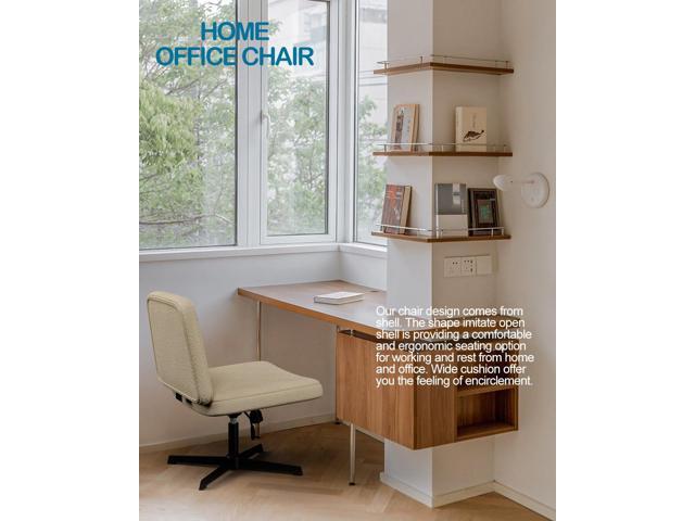 Armless Criss Cross Chair Comfy Office Chair Home Office Desk Chair Computer Chair Vanity Chair for Bedroom, Makeup Room, Living Room Chairs...