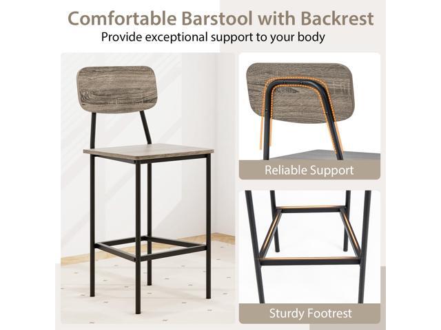 Tangkula Counter Height Dining Table Set, Bar Table and Chairs, Pub Table and Chairs Set of 4, Space-Saving Dinette Set for Breakfast Nook