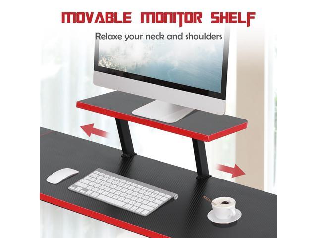 L Shape Desk Sturdy L-Shaped Gaming Desk with Large Wooden Desktop for Home Office, Corner Desk for Small Space, Easy to Assemble, ComputerDesk