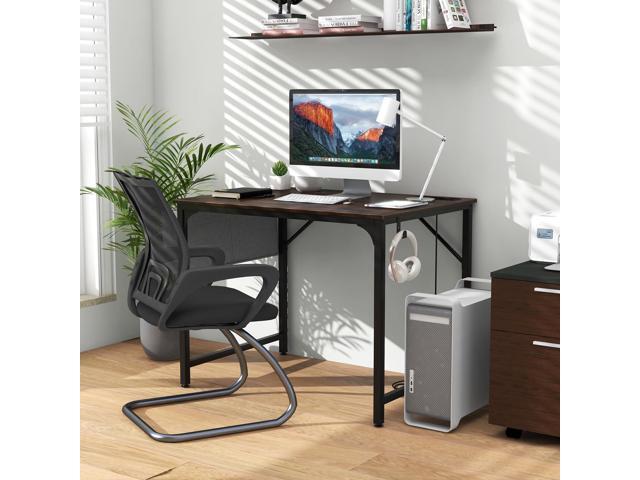 Tangkula 32 Computer Desk with Charging Station, Modern Simple Study Writing Desk with Storage Bag, Headphone Hook, Sturdy Metal Frame, Home Office...
