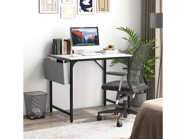Tangkula 32 Computer Desk with Charging Station, Modern Simple Study Writing Desk with Storage Bag, Headphone Hook, Sturdy Metal Frame, Home Office...