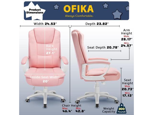 OFIKA Home Office Chair, Ergonomic Desk Chair, Adjustable Task Chair for Lumbar Back Support, Computer Chair with Rolling Swivel and Armrest,...