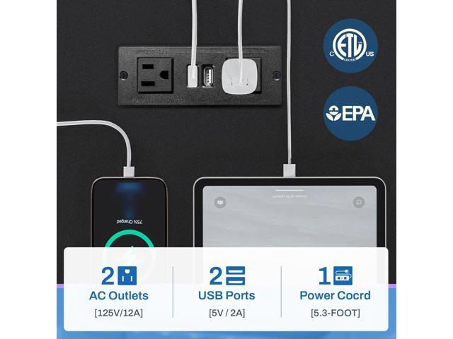 SEDETA Gaming Desk 55'' with LED Lights and Storage Shelves, Computer Desk with Monitor Stand, Power Outlets and Cup Holder, Large PC Gamer Desk,...