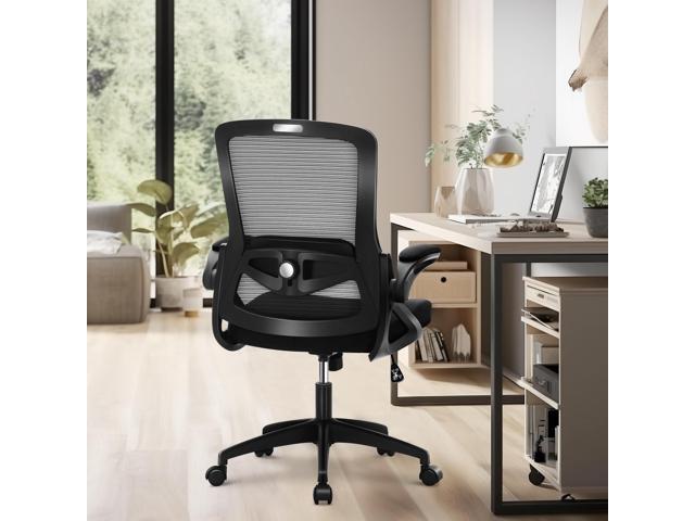 MAISON ARTS Ergonomic Office Desk Chair, Breathable Mesh Computer Chair with Adjustable Lumbar Support and Flip up Armrests, Comfortable...