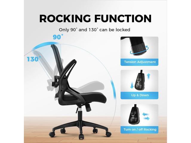 MAISON ARTS Ergonomic Office Desk Chair, Breathable Mesh Computer Chair with Adjustable Lumbar Support and Flip up Armrests, Comfortable...