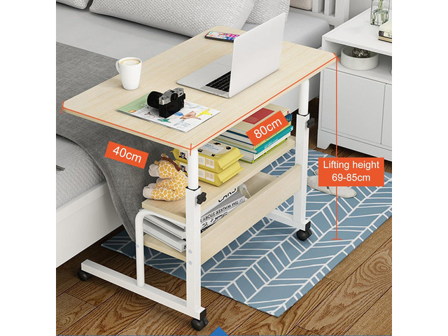 Small Standing Desk, Adjustable Height 27'-33.5', Modern Style, Beige, 27' H x 31' W x 15' D, Office, Writing, Gaming, Dining