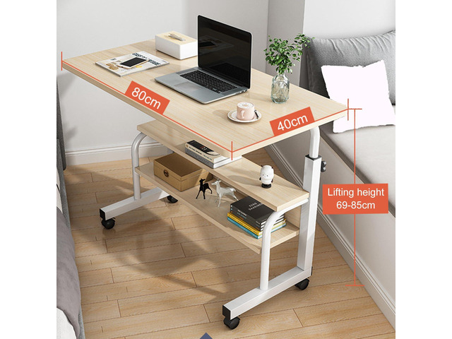 Small Standing Desk, Adjustable Height 27'-33.5', Modern Style, Beige, 27' H x 31' W x 15' D, Office, Writing, Gaming, Dining