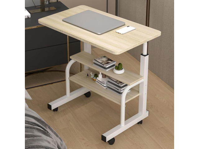 Small Standing Desk, Adjustable Height 27'-33.5', Modern Style, Beige, 27' H x 31' W x 15' D, Office, Writing, Gaming, Dining