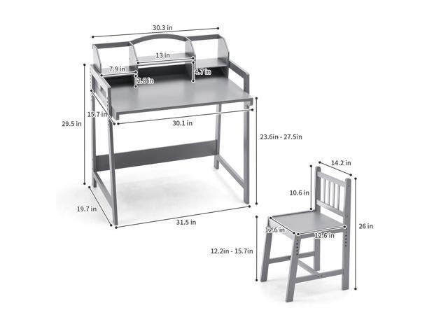 UNICOO Height Adjustable Bamboo Kids Desk and Chair Set - Ergonomic Kid Desk and Chair Set for Study, Writing, and Homework - Durable and...