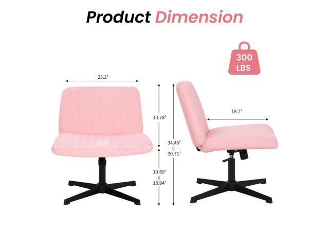 Cross Legged Office Desk Chair Without Wheels,Vanity Chair with Back Ergonomic Swivel Armless Adjustable Height 29-34 Comfy Meditation Cloud Task...