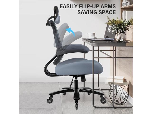 500lbs Big and Tall Office Chair - Heavy Duty Mesh Ergonomic Desk Chair with Headrest, High Back Computer Chair - Flip-up Armrests, Wide Thick Seat...