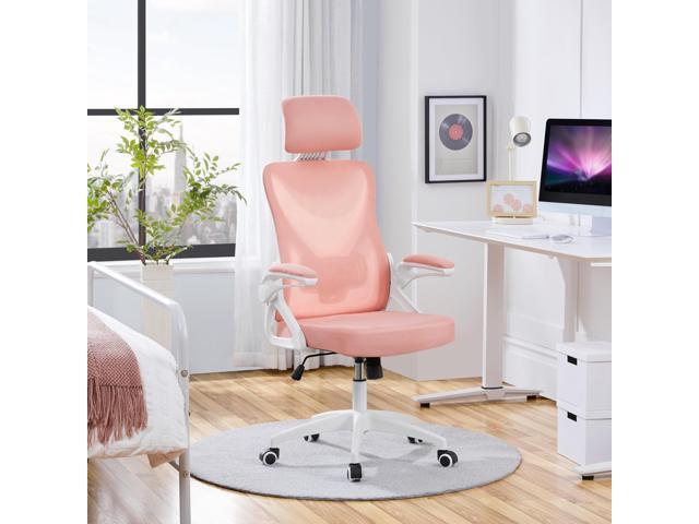 Yaheetech Ergonomic Office Chair, High Back Mesh Desk Chair with flip-up Armrests, Adjustable Headrest Computer Chair with Lumbar Support for Home...