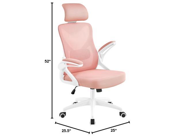 Yaheetech Ergonomic Office Chair, High Back Mesh Desk Chair with flip-up Armrests, Adjustable Headrest Computer Chair with Lumbar Support for Home...