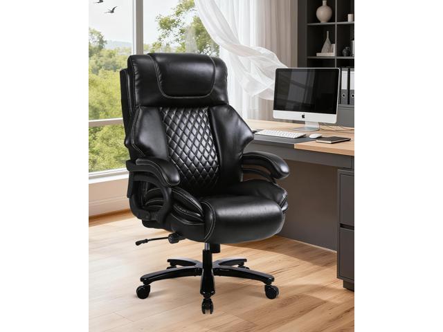 650LBS Big and Tall Office Chair for Heavy People 650lbs Heavy Duty Executive Chair with Adjustable Lumbar Support, Wide Seat, Ergonomic High-Back...