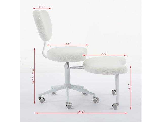 Cross Legged Office Chair for Adults, Criss Cross Office Chair with Wheels, Adjustable Meditation Chair with Lumbar Support, ADHD Desk Chair for...