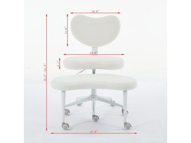 Cross Legged Office Chair for Adults, Criss Cross Office Chair with Wheels, Adjustable Meditation Chair with Lumbar Support, ADHD Desk Chair for...