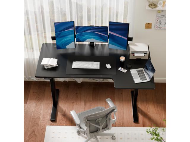 Realbear 63 Inch Electric L Shaped Standing Desk, Height Adjustable Standing Corner Desk with 3 Memory Presets, Ergonomic Workstation Office Desk...