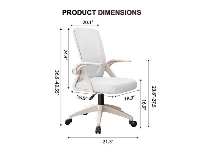 Office Chair, Ergonomic Desk Chair Breathable Mesh Chair Swivel Chair with Flip-Up Arms and Lumbar Support Computer Chair for Home Office