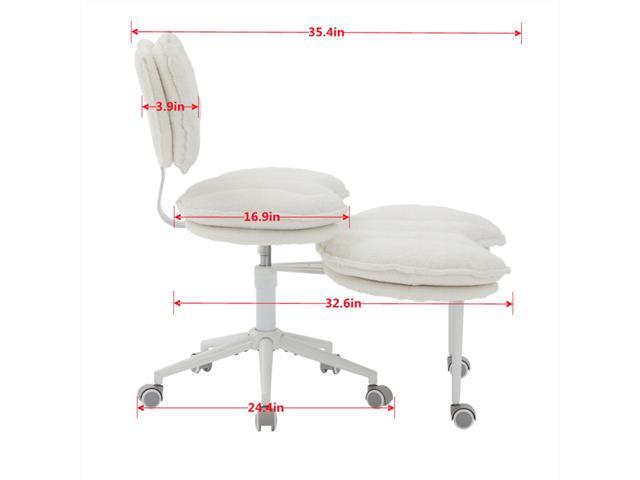 Ergonomic Cross Legged Chair with Wheels,360° Swivel Meditation Chair with Lumbar Support,Ergonomic Cloud Criss Cross Desk Chair,Flexible Design...