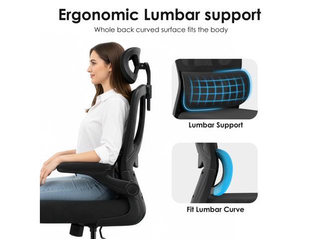 Farini Ergonomic Office Chair, Desk Chair with Headrest and Lumbar Support, High Back Swivel Home Office Chair with Headrest for Home Office...