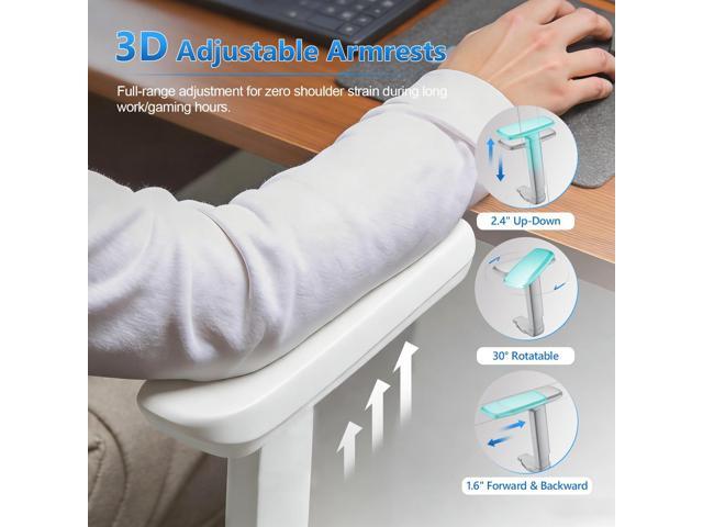 Office Chair Ergonomic Desk Chair with Lumbar Support and Headrest, Thick Cushion Mesh Computer Chair with Armrest and Tilt Lock, High Back Home...