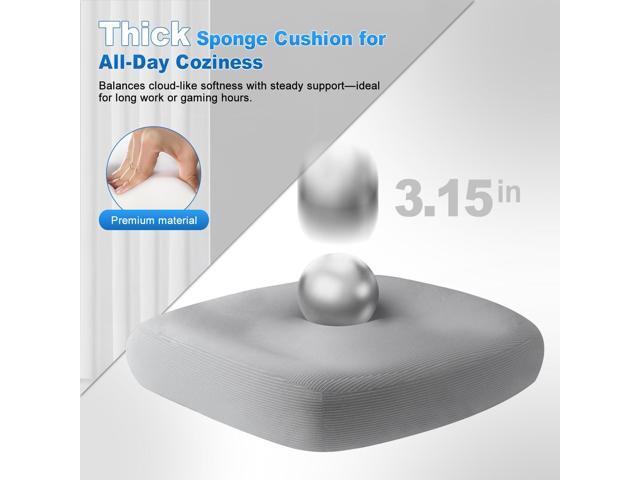 Office Chair Ergonomic Desk Chair with Lumbar Support and Headrest, Thick Cushion Mesh Computer Chair with Armrest and Tilt Lock, High Back Home...
