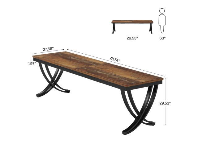 Tribesigns 2 Person Office Computer Desk, 78.7-Inch Extra Long Desk, Large Double Desk for Two People, Workstation Work Desk for Home Office with...